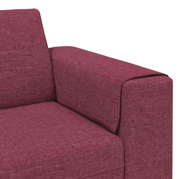 Sofa Set Weinrot Stoff