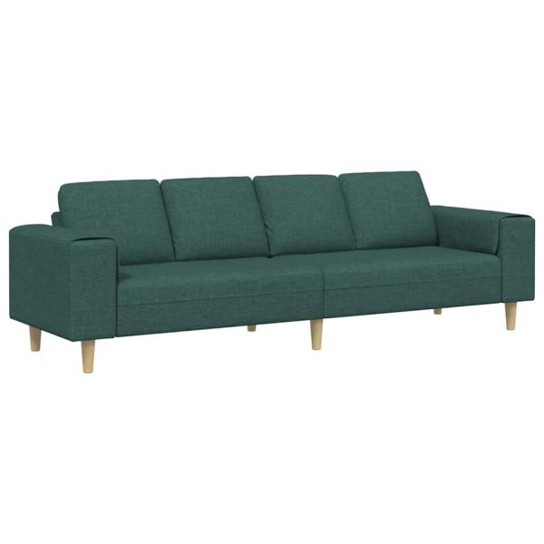 Sofa Set Dunkelgrün Stoff