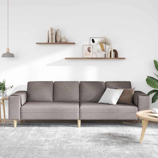 Sofa Set Taupe Stoff