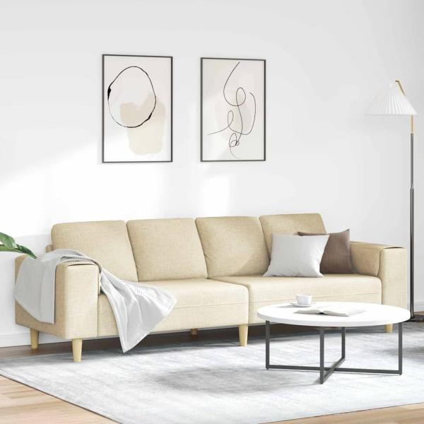 ARDEBO.de - Sofa Set Creme Stoff