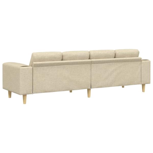 Sofa Set Creme Stoff