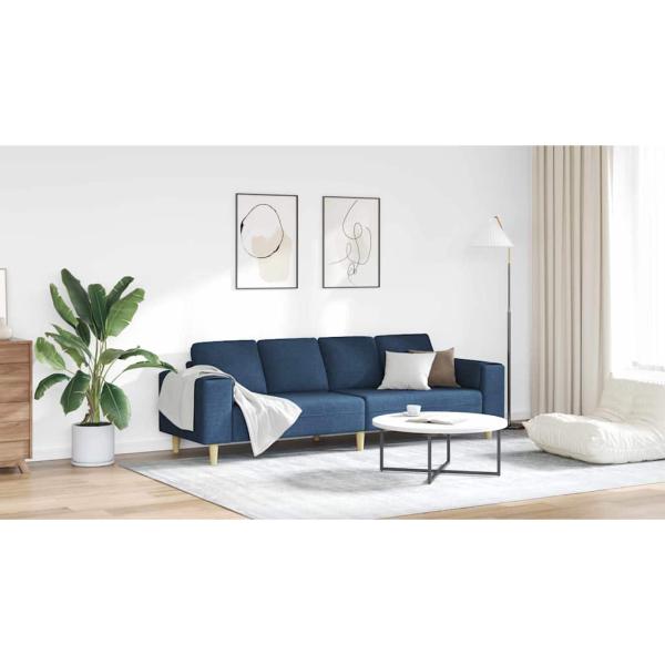 ARDEBO.de - Sofa Set Blau Stoff
