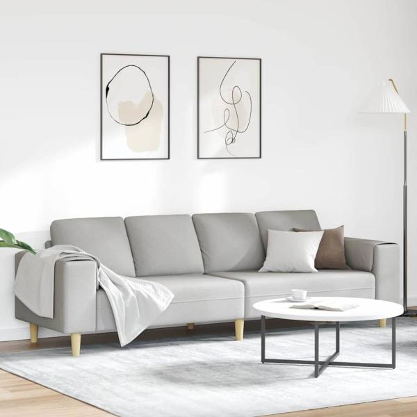 ARDEBO.de - Sofa Set Wolken-Grau Stoff