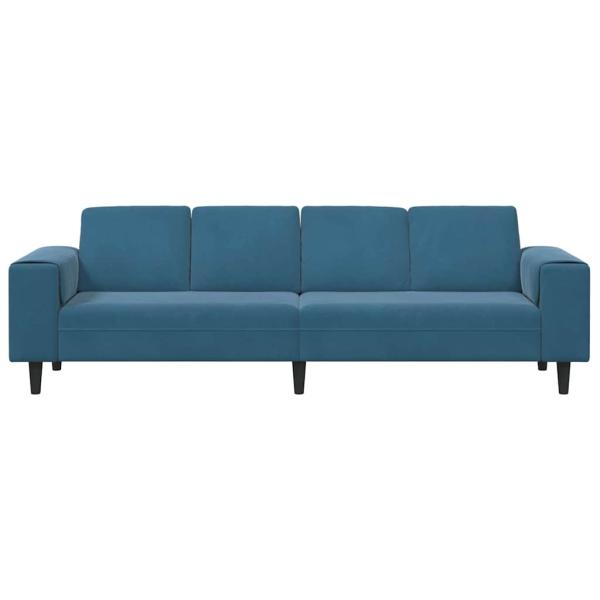 Sofa Set Blau Samt
