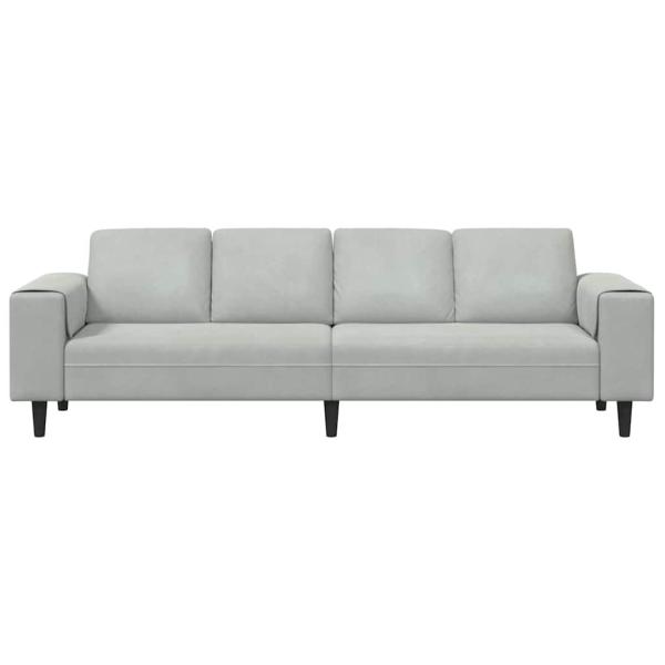 Sofa Set Hellgrau Samt