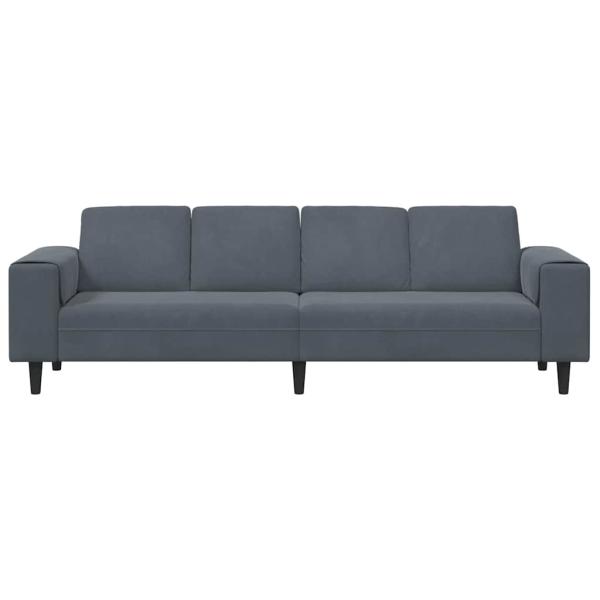 Sofa Set Dunkelgrau Samt