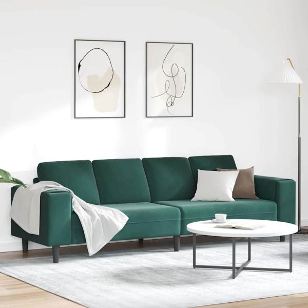 ARDEBO.de - Sofa Set Dunkelgrün Samt