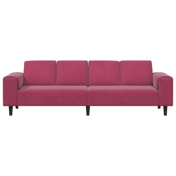 Sofa Set Weinrot Samt