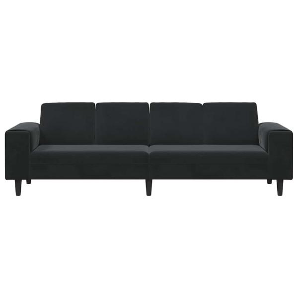 Sofa Set Schwarz Samt