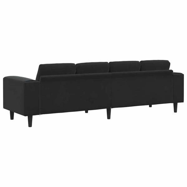 Sofa Set Schwarz Samt