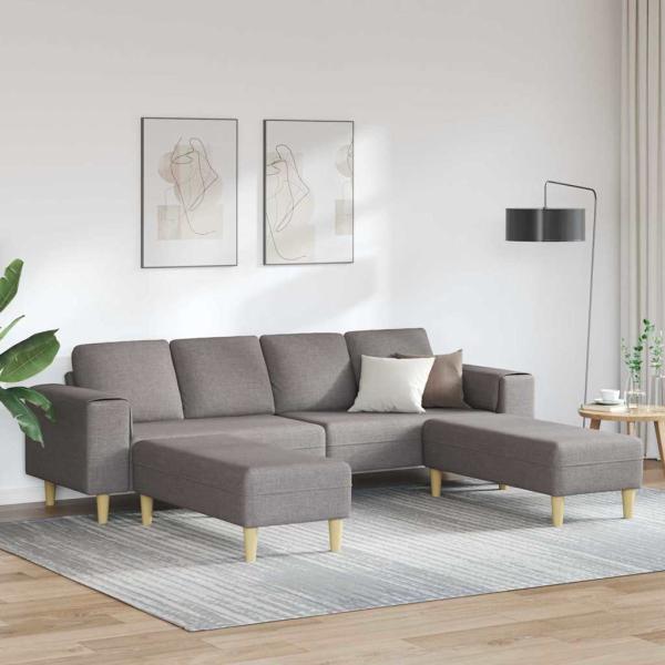 ARDEBO.de - Sofa Set 3 pcs Taupe Stoff
