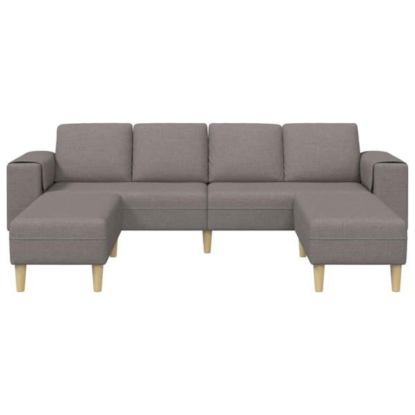 Sofa Set 3 pcs Taupe Stoff