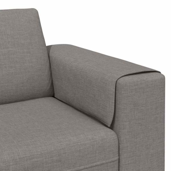 Sofa Set 3 pcs Taupe Stoff
