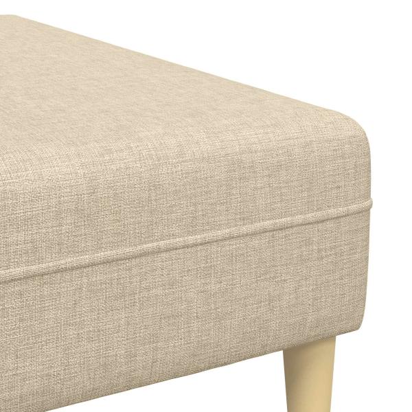 Sofa Set 3 pcs Creme Stoff