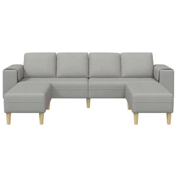 Sofa Set 3 pcs Wolken-Grau Stoff