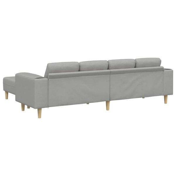 Sofa Set 3 pcs Wolken-Grau Stoff