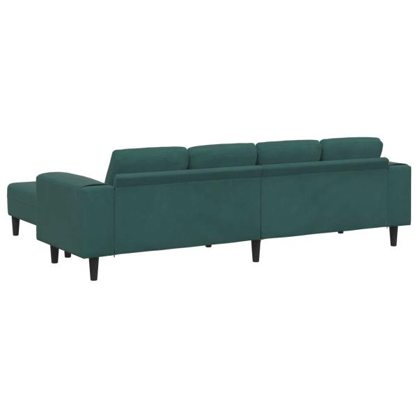Sofa Set 3 pcs Dunkelgrün Samt