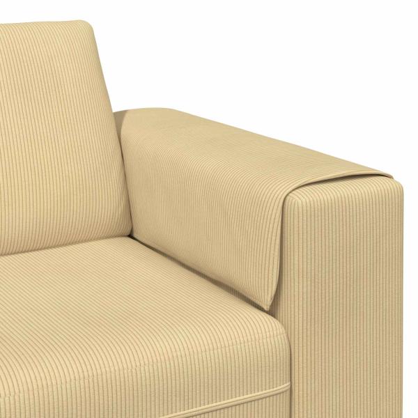 Stoffsofa mit Kissen Grau Grün Cordstoff