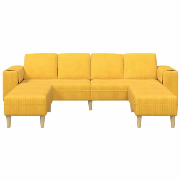 Stoffsofa Helles Gelb Cordstoff