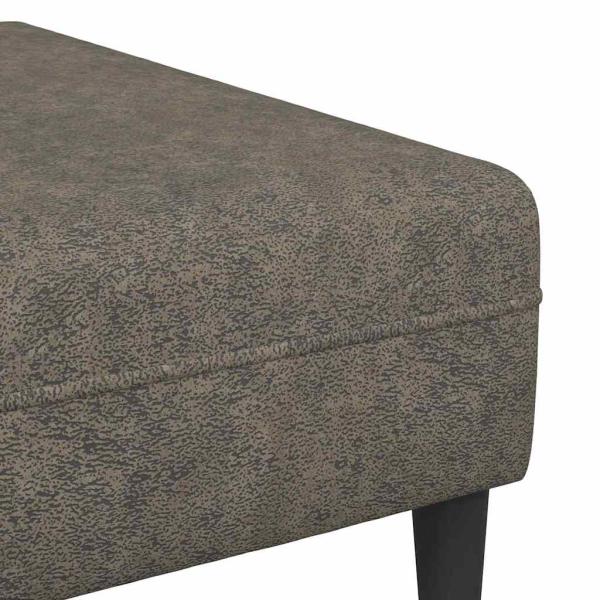 Sofa Set 3 pcs Dunkelgrau Faux Wildleder