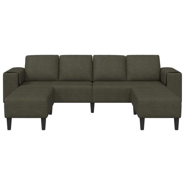 Sofa Set 3 pcs Armeegrün Faux Wildleder