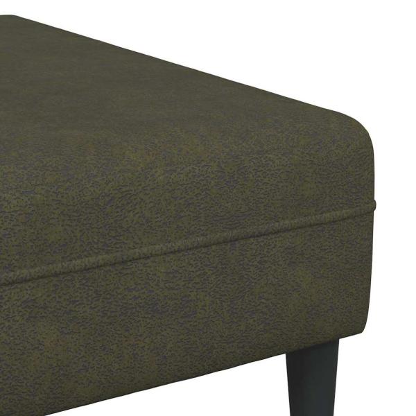 Sofa Set 3 pcs Armeegrün Faux Wildleder