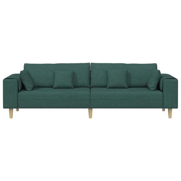 Sofa Dunkelgrün 250 x 77 x 76 cm Stoff