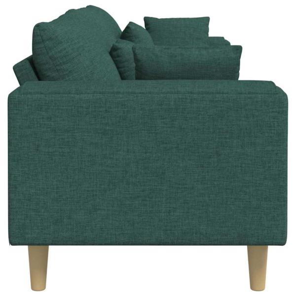 Sofa Dunkelgrün 250 x 77 x 76 cm Stoff