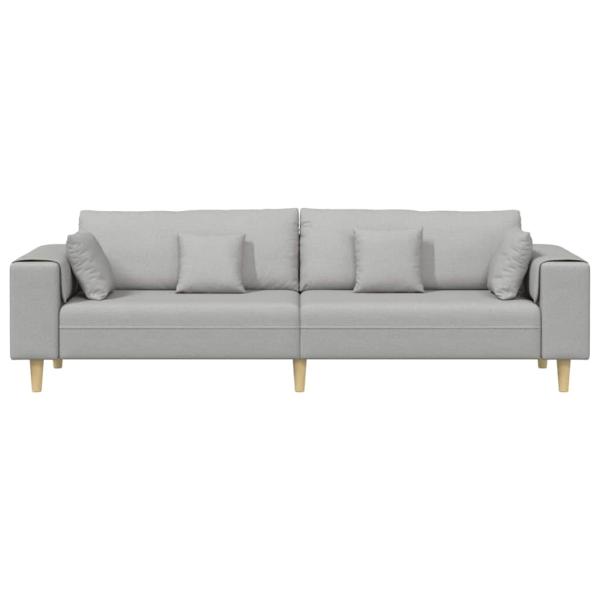 Stoffsofa mit Kissen Wolken-Grau 208 cm Stoff