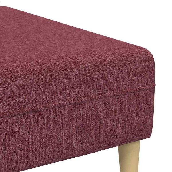 Stoffsofa mit Kissen 3 pcs Weinrot 208 cm Stoff