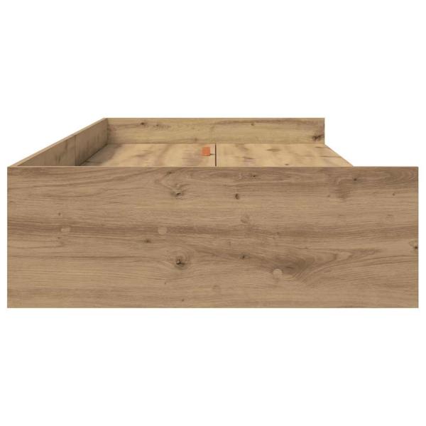 Bett mit Stauraum Artisan Eiche 100 x 200 cm Holzwerkstoff