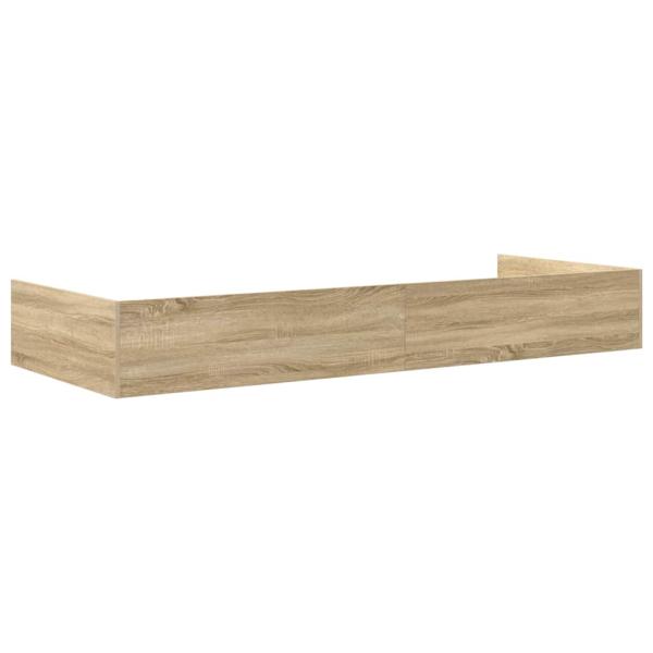 Bett mit Stauraum mit Kopfteil Sonoma Eiche 90 x 200 cm Holzwerkstoff