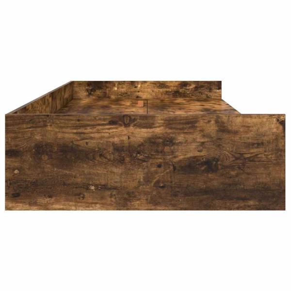 Bett mit Stauraum Geräucherte Eiche 90 x 200 cm Holzwerkstoff