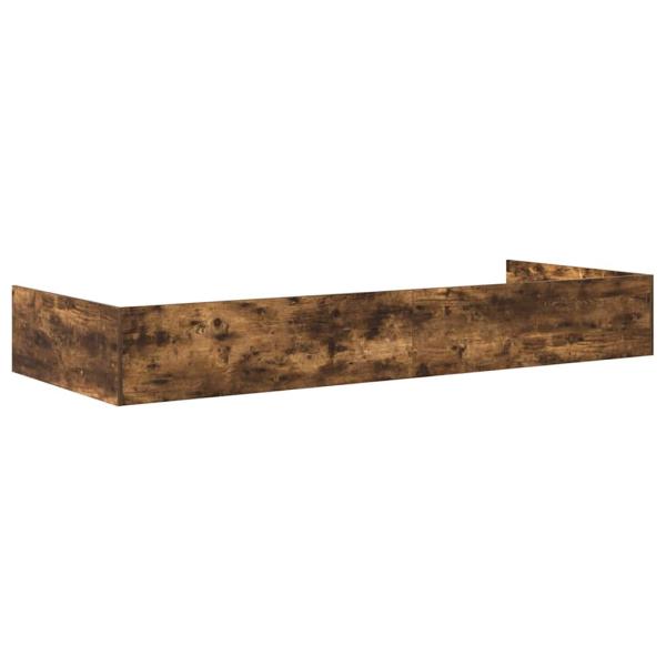 Bett mit Stauraum Geräucherte Eiche 90 x 200 cm Holzwerkstoff