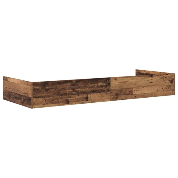 Bett mit Stauraum mit Kopfteil Altholz 90 x 200 cm Holzwerkstoff