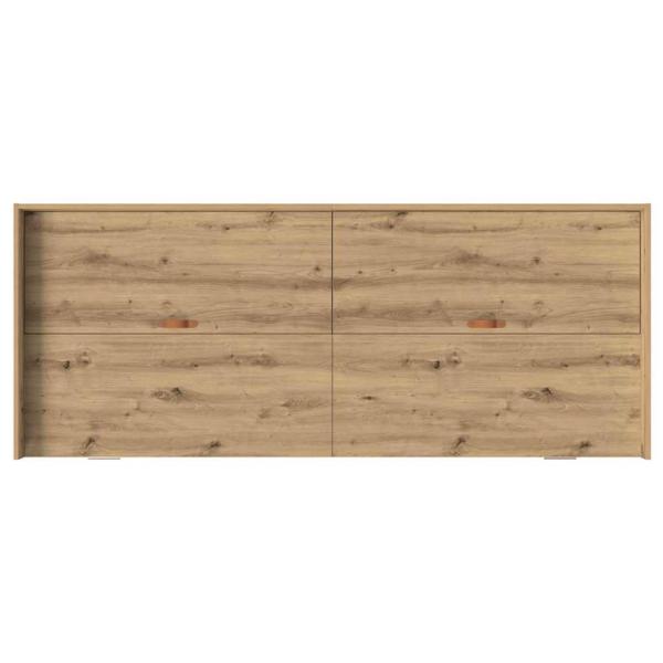Bett mit Stauraum Artisan Eiche 90 x 200 cm Holzwerkstoff