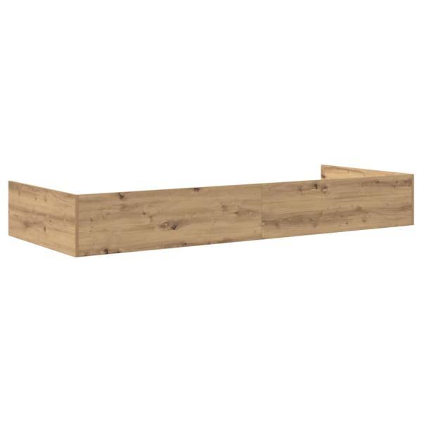 Bett mit Stauraum Artisan Eiche 90 x 200 cm Holzwerkstoff