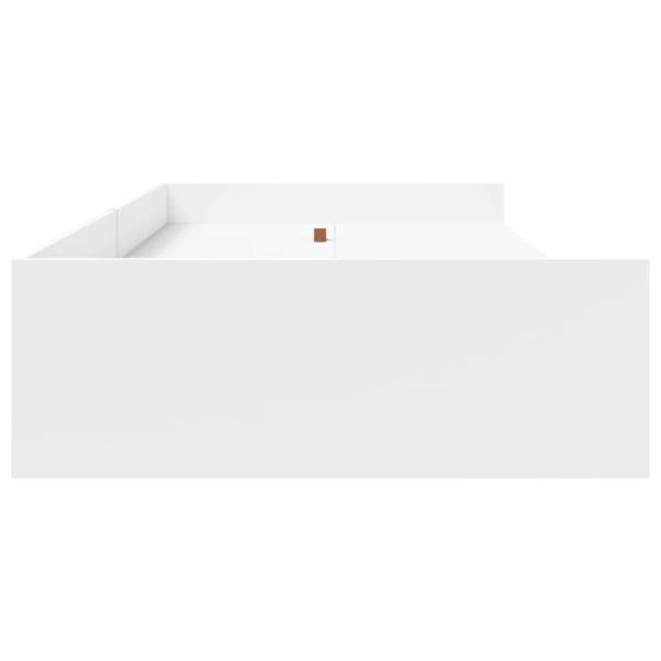 Bett mit Stauraum mit Kopfteil Weiß 80 x 200 cm Holzwerkstoff