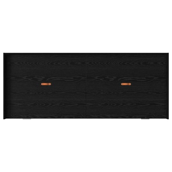 Bett mit Stauraum Schwarze Eiche 80 x 200 cm Holzwerkstoff