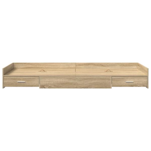 Bettrahmen mit Kopfteil Sonoma-Eiche 90 x 190 cm Holzwerkstoff