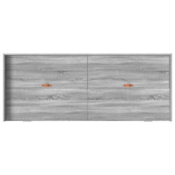 Bett mit Stauraum Graues Sonoma 80 x 200 cm Holzwerkstoff