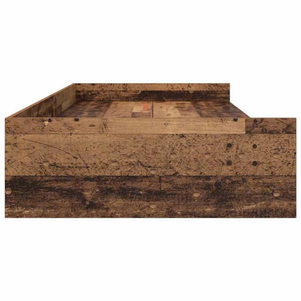 Bett mit Stauraum mit Kopfteil Altholz 80 x 200 cm Holzwerkstoff