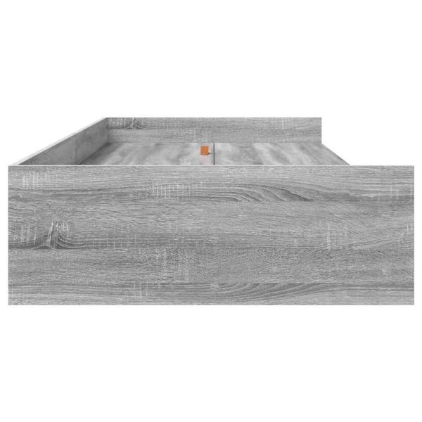 Bett mit Stauraum Graues Sonoma 75 x 190 cm Holzwerkstoff