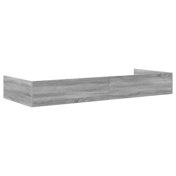 Bett mit Stauraum Graues Sonoma 75 x 190 cm Holzwerkstoff