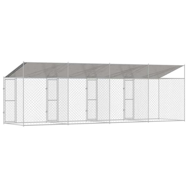 Hundekäfig Silber 800 x 200 x 256 cm Verzinkter Stahl