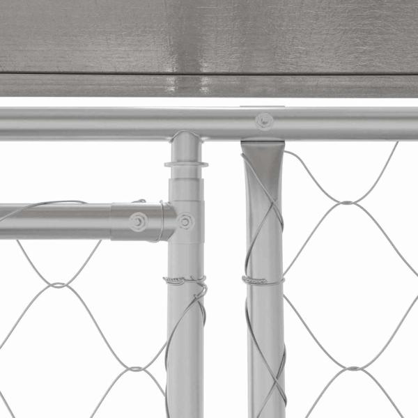 Hundekäfig Silber 800 x 200 x 256 cm Verzinkter Stahl
