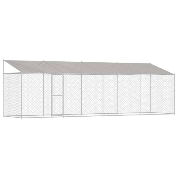Hundekäfig Silber 800 x 200 x 256 cm Verzinkter Stahl