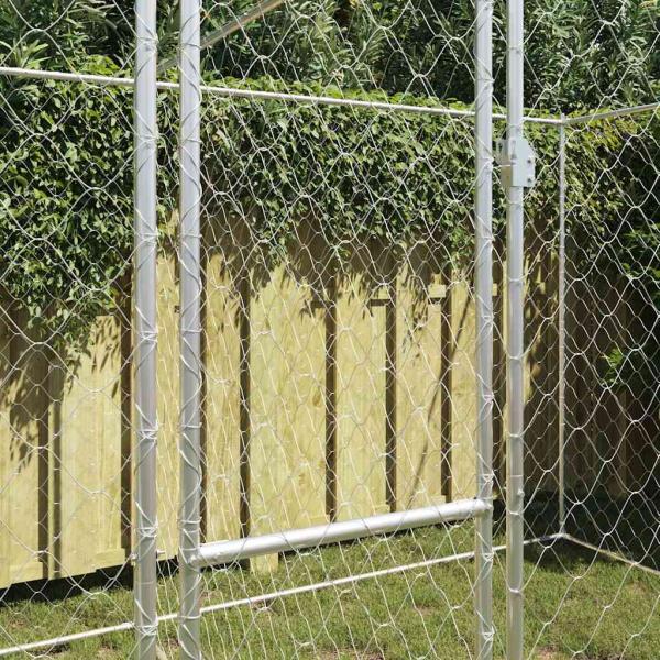 Hundekäfig Silber 400 x 200 x 200 cm Verzinkter Stahl