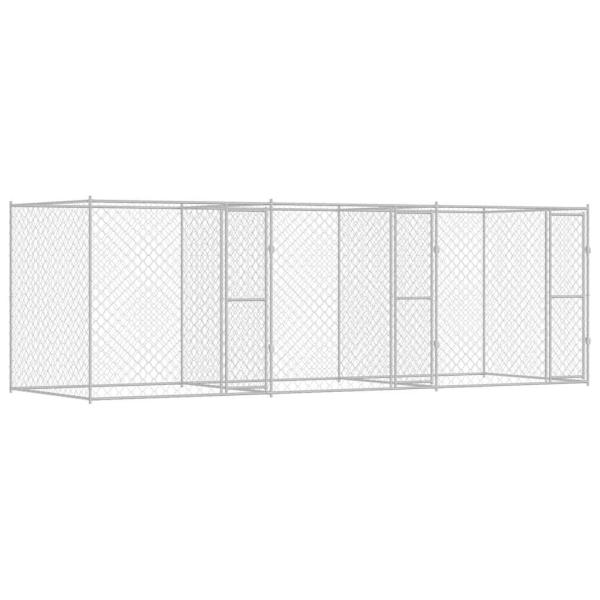 Hundekäfig Silber 600 x 200 x 200 cm Verzinkter Stahl