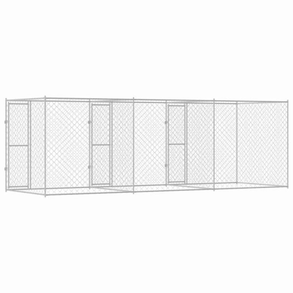 Hundekäfig Silber 600 x 200 x 200 cm Verzinkter Stahl